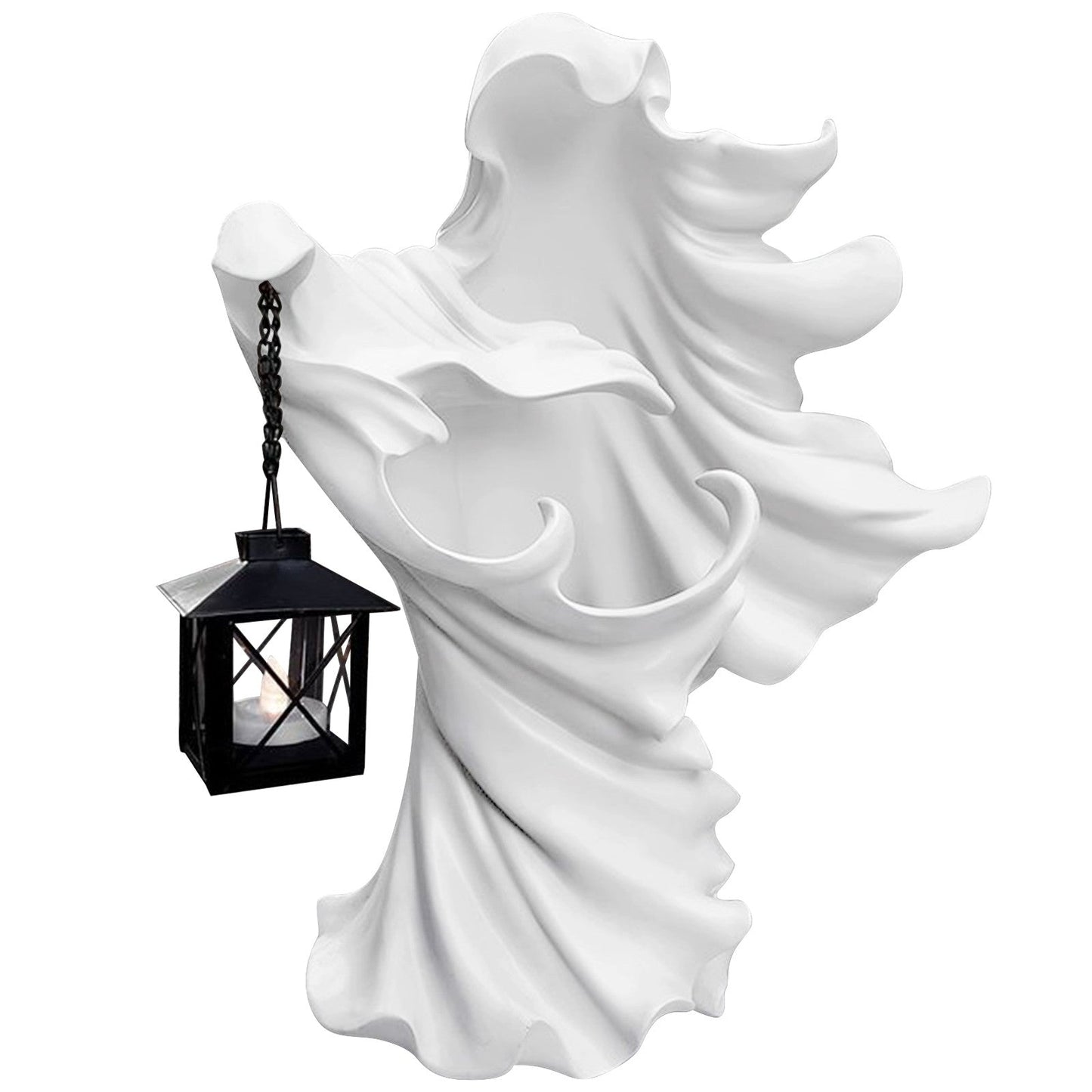 Faceless Ghost Sculpture Halloween Ghoul Resin Sculpture Decoration