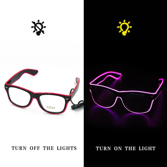 Neon LED party glasses