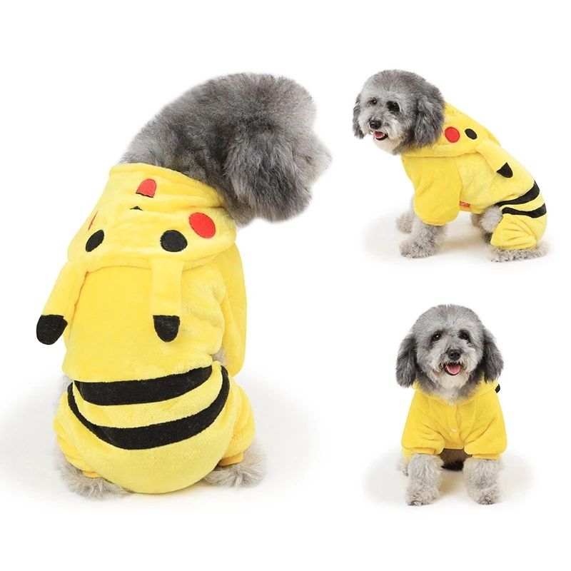 Pet Cat Costume Halloween Puppy Dog and Cat Clothes Kitty Cat Cartoon Animal Costume Comfortable Fleece Hoodies Apparel XS-XL