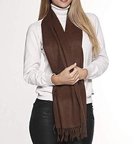 Great Natural Alpaca 100% baby alpaca scarf chocolate brown color 