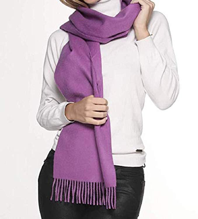 Great Natural Alpaca 100% Baby Alpaca scarf purple colour