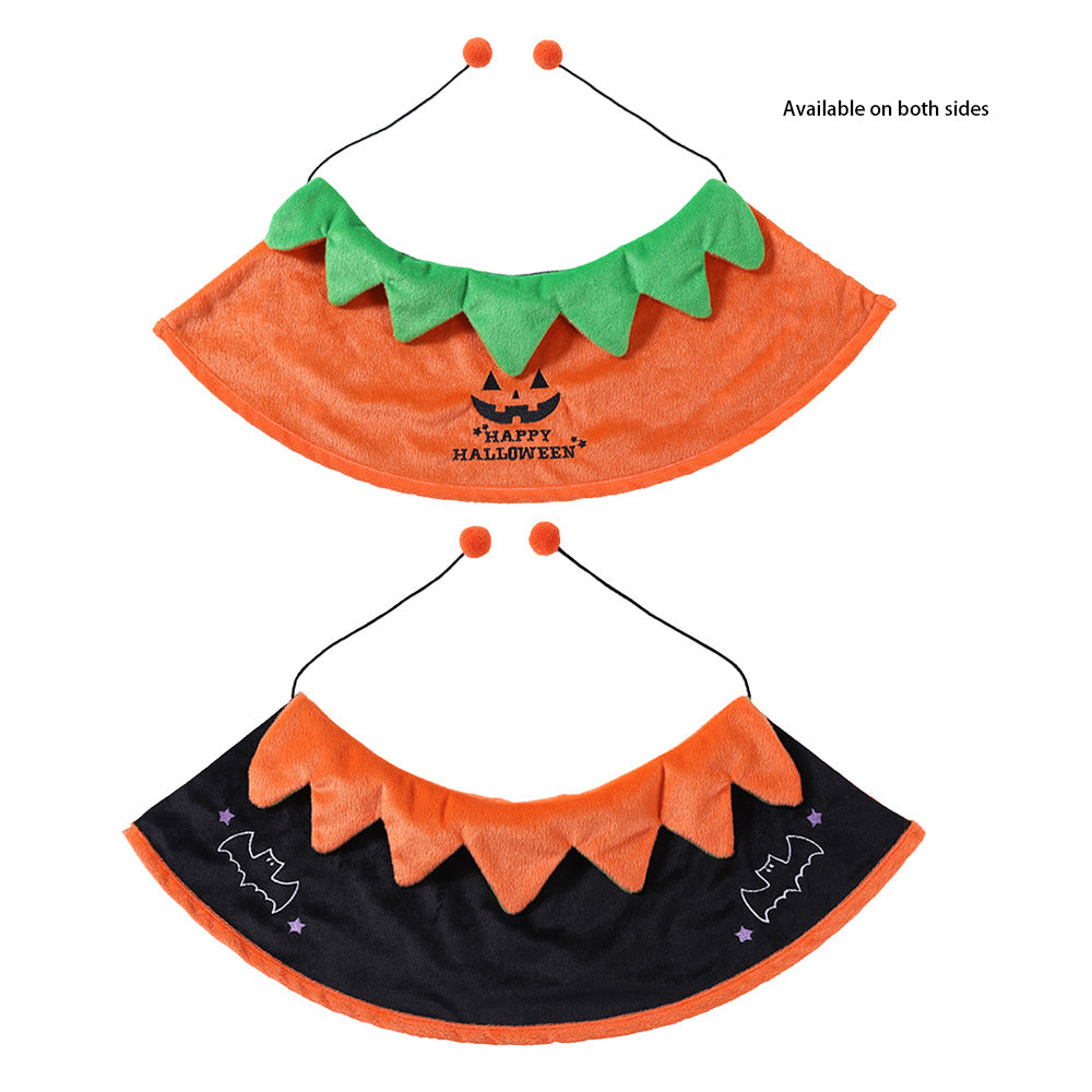 Halloween Pet Cloak Clothes Double-sided Embroidered Dress-Up Cloak New Cat and Dog Transformation Costume Accessories