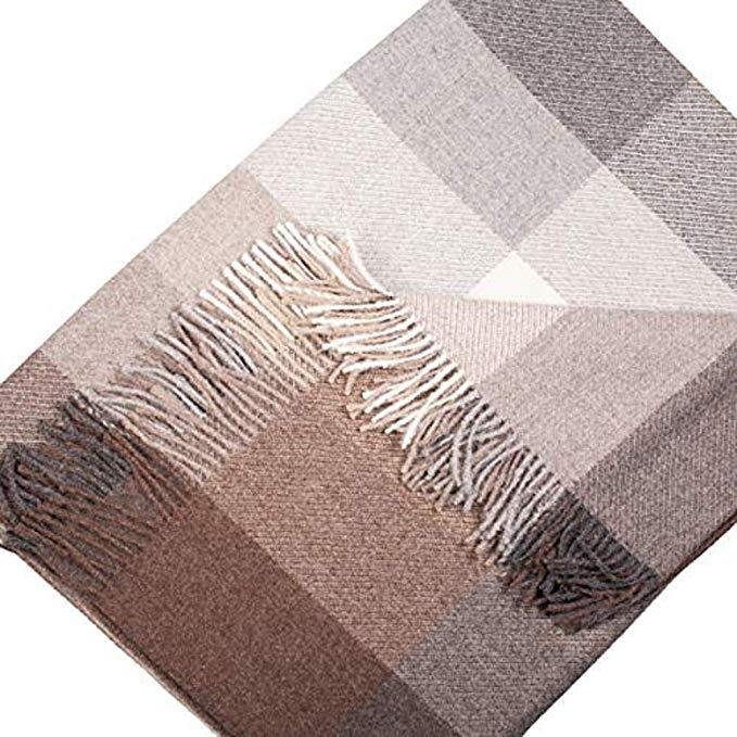 Great Natural Alpaca 100% alpaca throw, beige-grey 