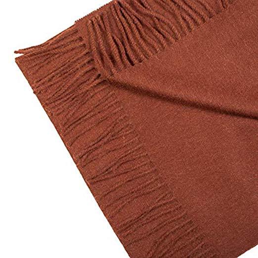 Great Natural Alpaca 100% baby alpaca scarf chocolate brown color