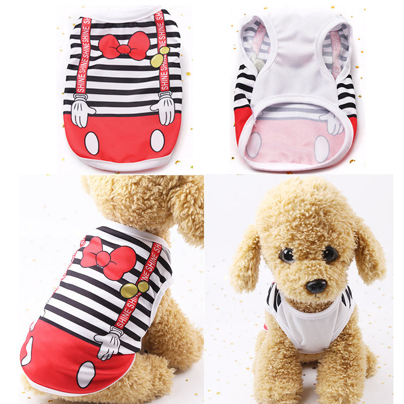 Dog Clothes Summer Pet Shirts For Dogs Costume Cat Clothing Cartoon Dog Vest Summer Clothes For Dogs Shirts Cotton Small Medium