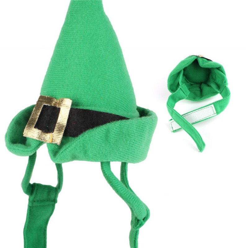 Polyester Pet Cone Hat And Collar Set For Christmas Dogs Cats Festival Decoration Costume Chrismas Cosplay Dress Up For Dog Cat 