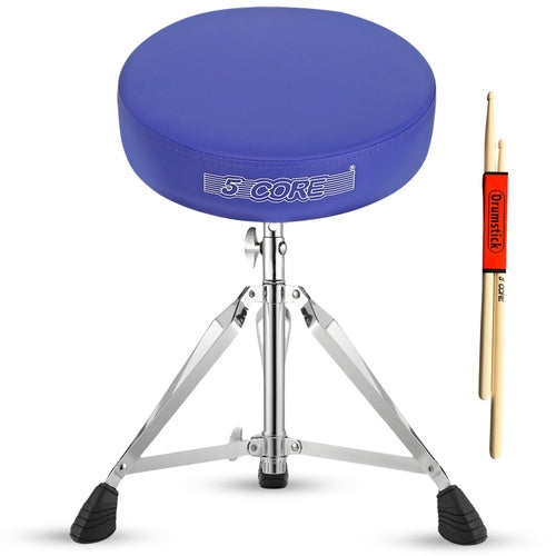 5Core Drum Throne Padded Adjustable Guitar Stool Drummer Seat for