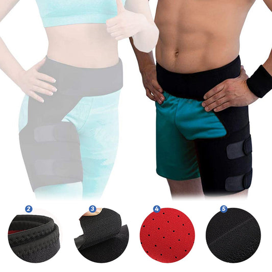 1/2 Pcs Unisex Adjustable Hip Brace Thigh Compression Sleeve