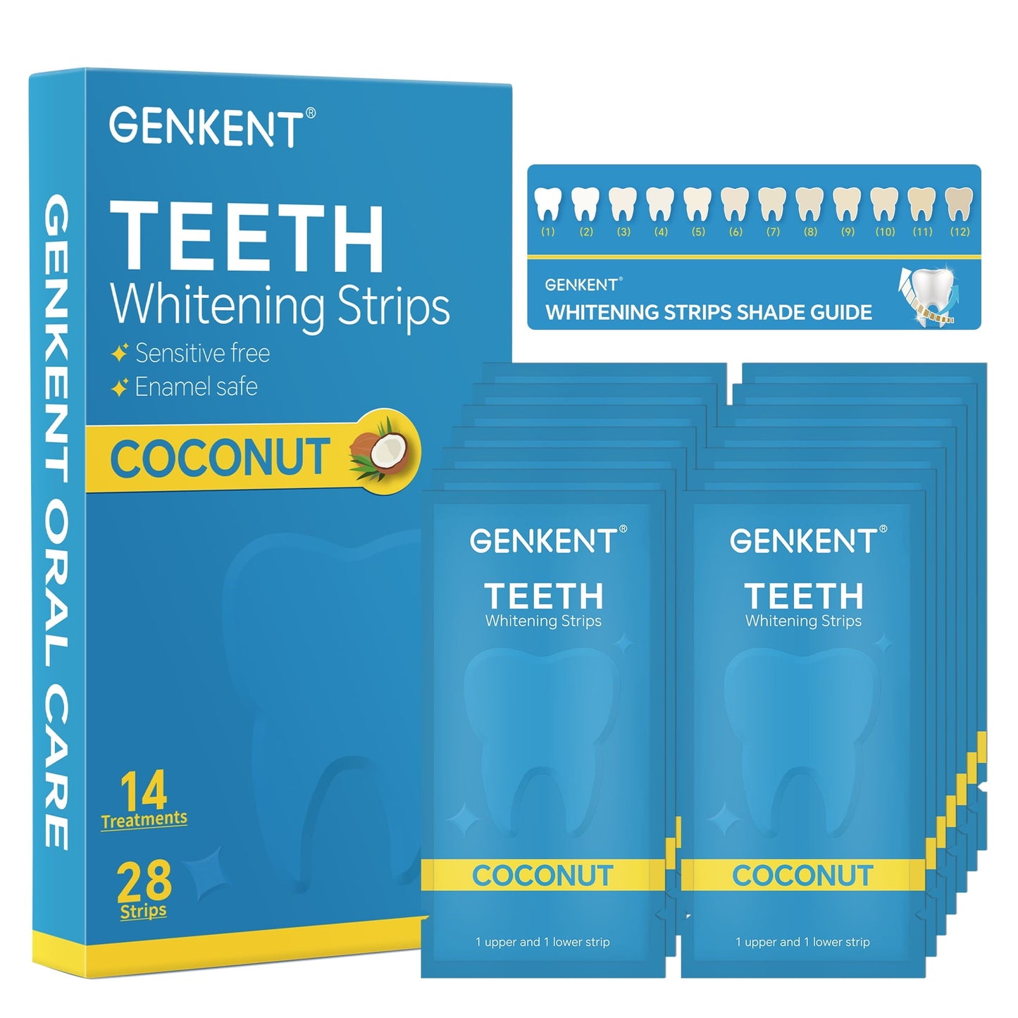 Teeth Whitening Strips 28 Strips Non-Sensitive Teeth Whitening Kit 14