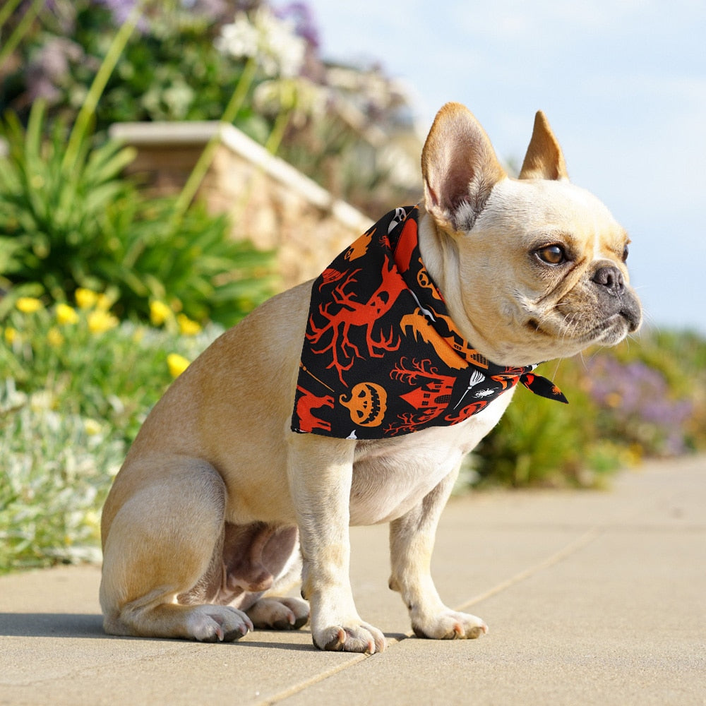 Halloween Dog Cat Bandana Collar Scarf Pet Dog