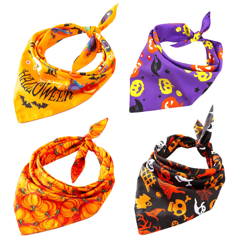 Halloween Dog Cat Bandana Collar Scarf Pet Dog