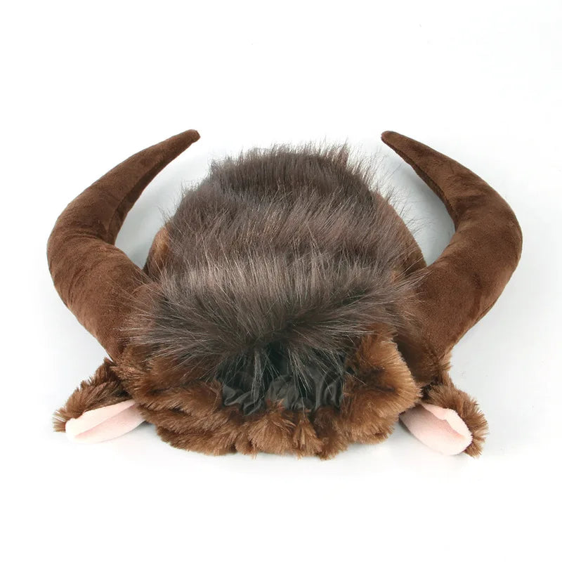 Funny And Cute Pet Dog Costume Bull Mane Wig Hat Hat