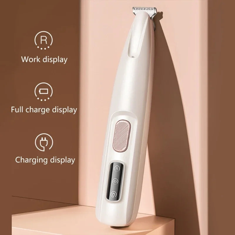 Cat Grooming Shaver with Light Low Noise USB Rechargeable Pet Shaver 