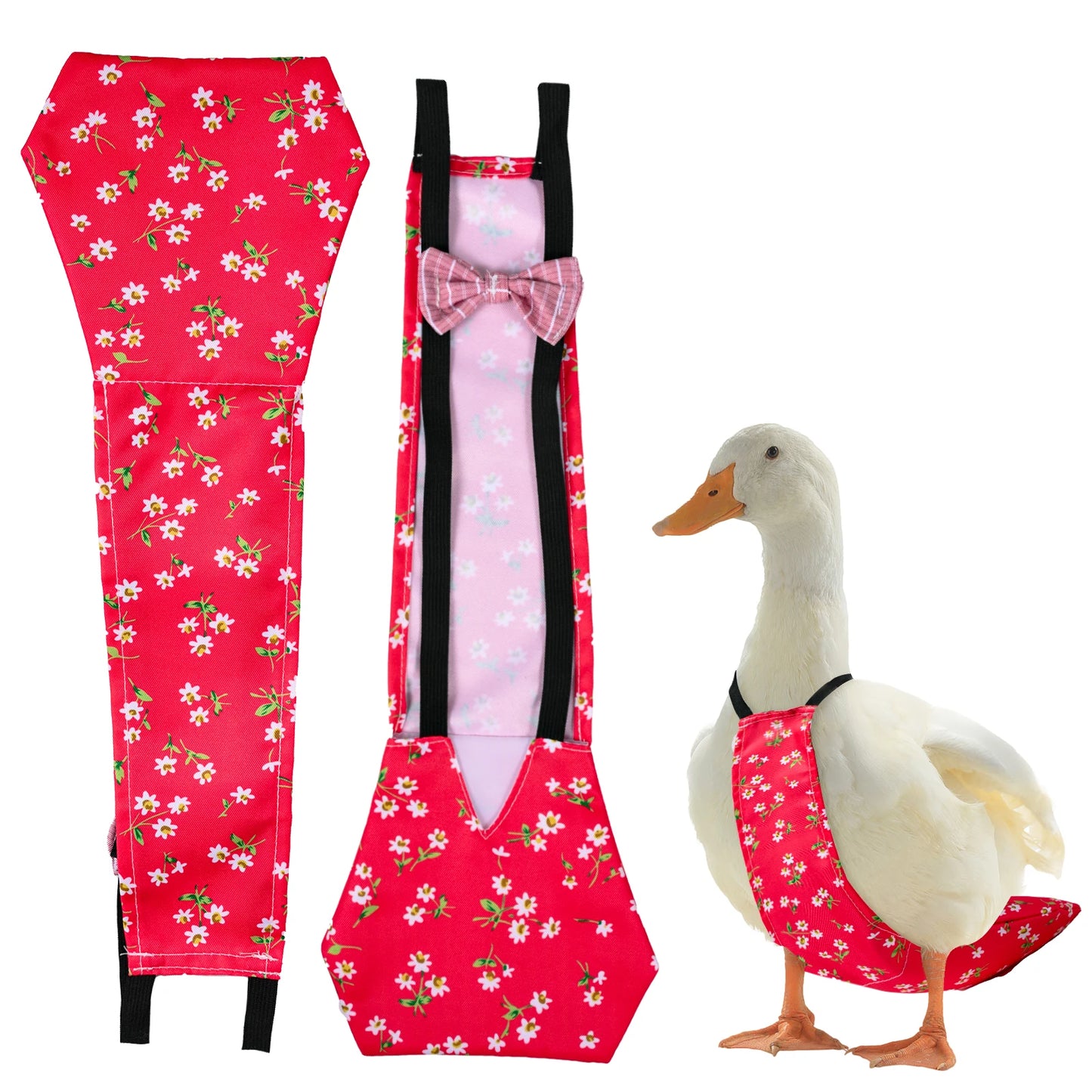 Washable Adjustable Duck Diaper Chicken Goose Physiological Pants Nappy Bowknot Design With Elastic Band Pet underpants Product