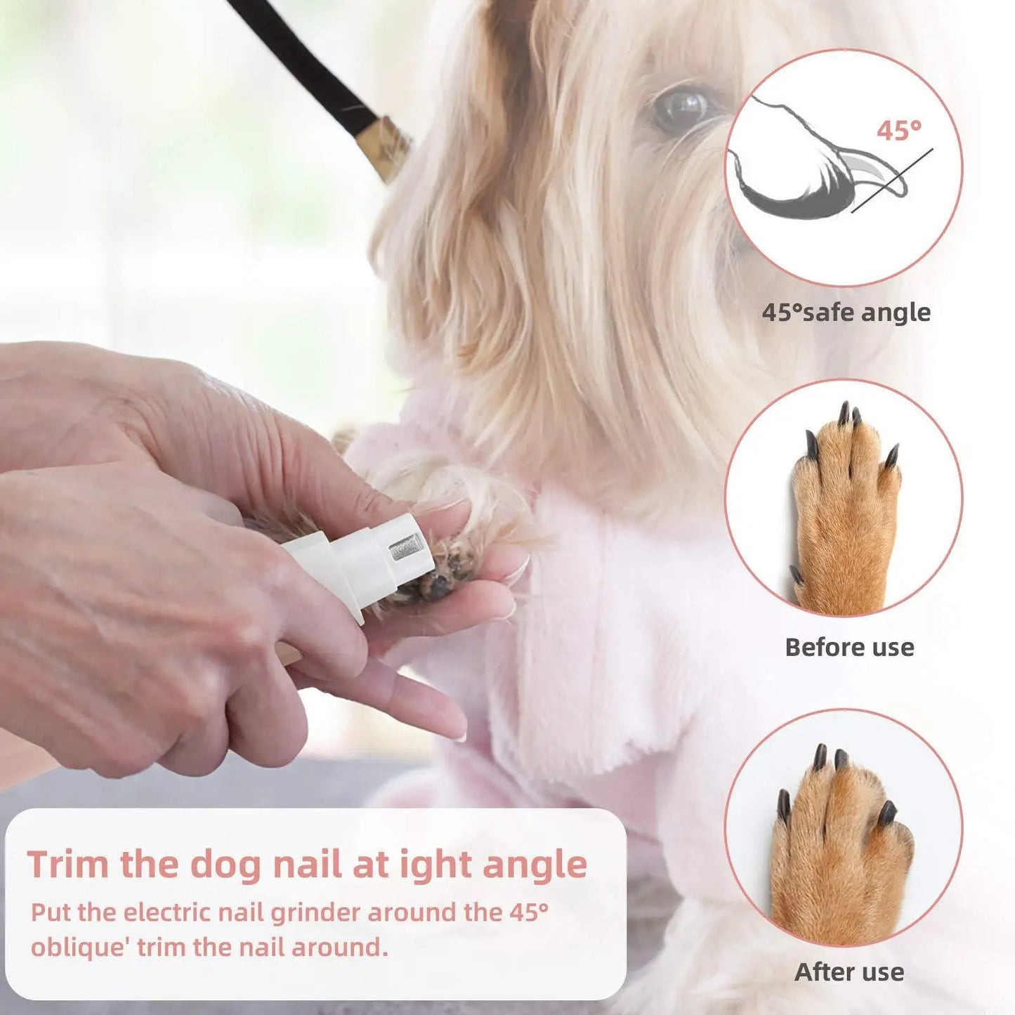 Dog Hair Cutting Machine Cat Dog Nail Cutter Professional 4 in 1 Pet 