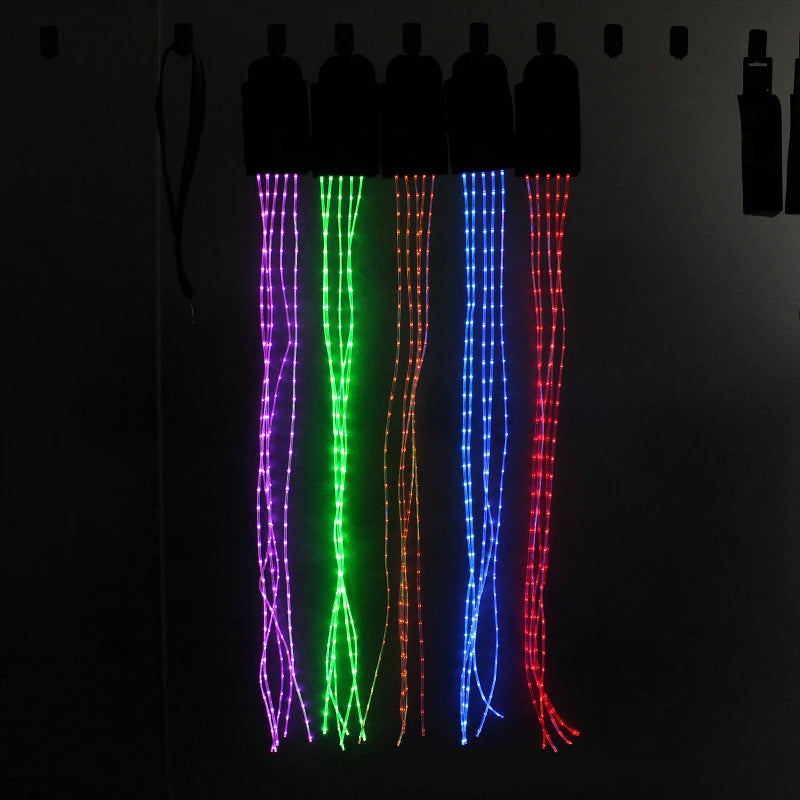 New 100cm Long LED Horse Riding Tails Decoration Luminous Tubes Horses Riding Equestrian Saddle Halters Horse Care Products