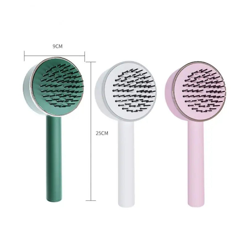 Self Cleaning Hair Brush Women -key Cleaning Hair Loss Massage Scalp Comb Anti-Static Hairbrush Dropshipping