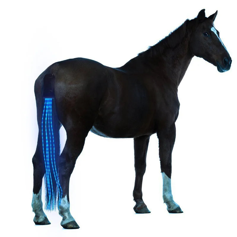 New 100cm Long LED Horse Riding Tails Decoration Luminous Tubes Horses Riding Equestrian Saddle Halters Horse Care Products