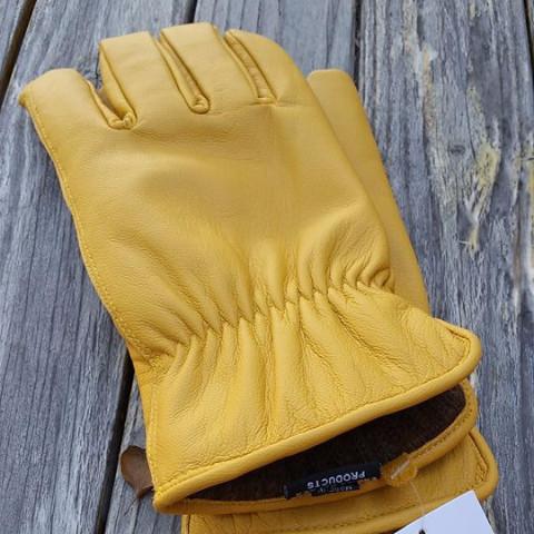 Alpaca Knit Lined Cowhide Leather Gloves - Alpaca Made in the USA 