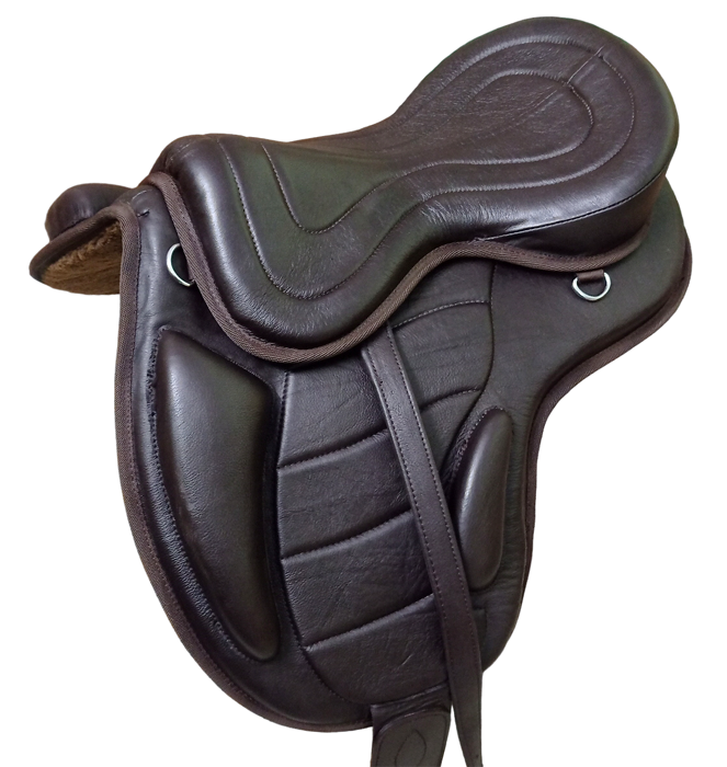 Brown Leather Softy Treeless Horse Saddle Size 13" Inch