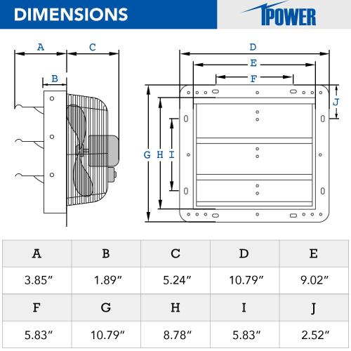 Shutter Exhaust Fan Aluminum with Speed Controller 7 Inch