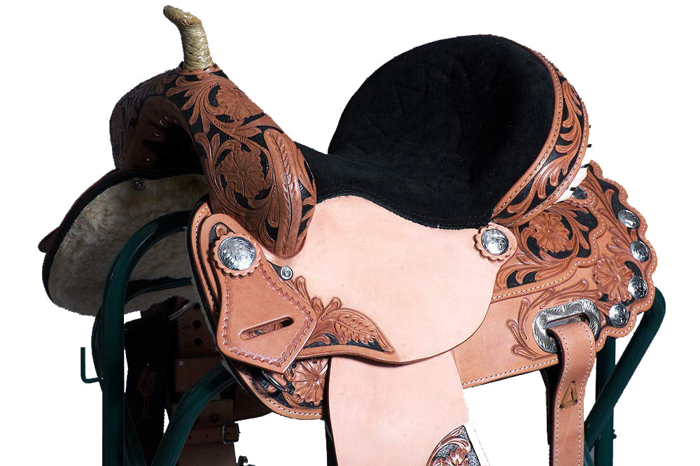 Premium Leather Western Barrel Racing Adult Horse Saddle Tack