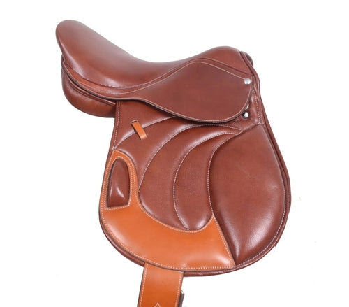 Premium Leather Jumping English Riding Horse Saddle Size 15" to 18"