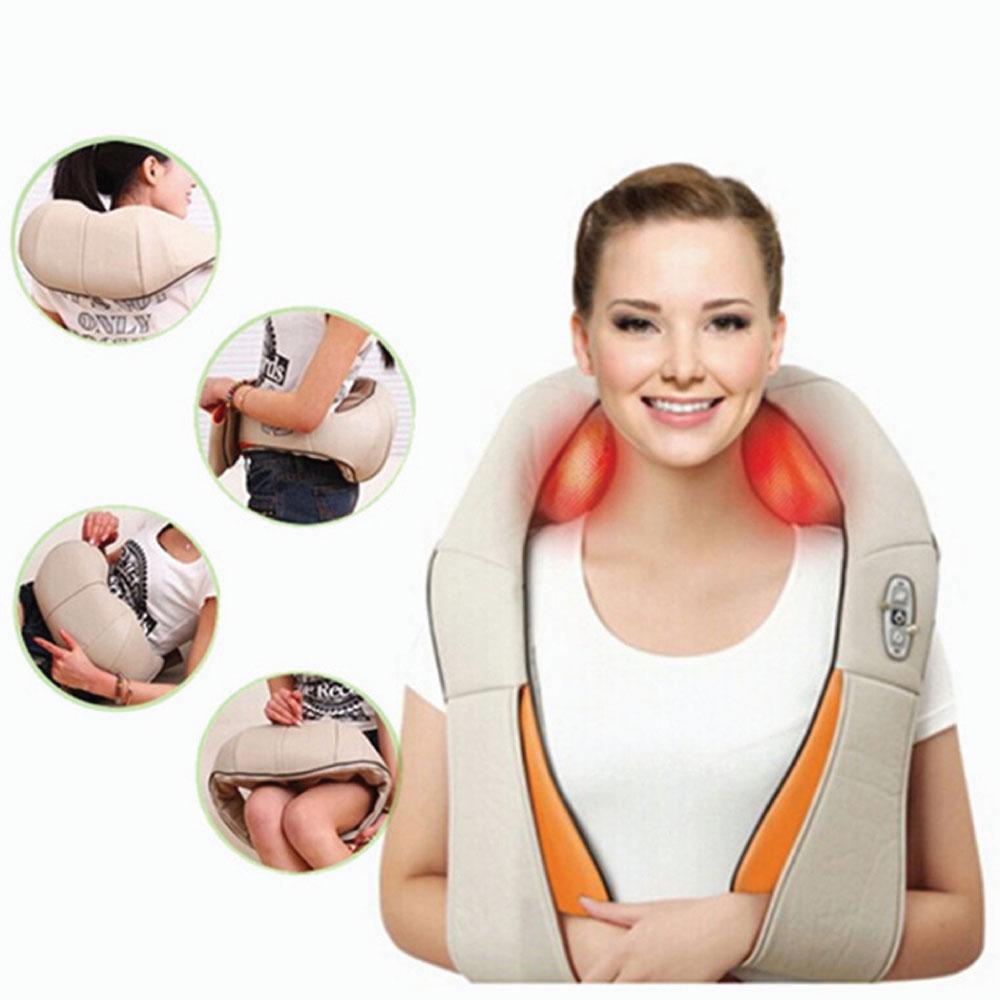 Cervical Massager - Neck Shoulders Back - Heat Knead Shiatsu Massage -