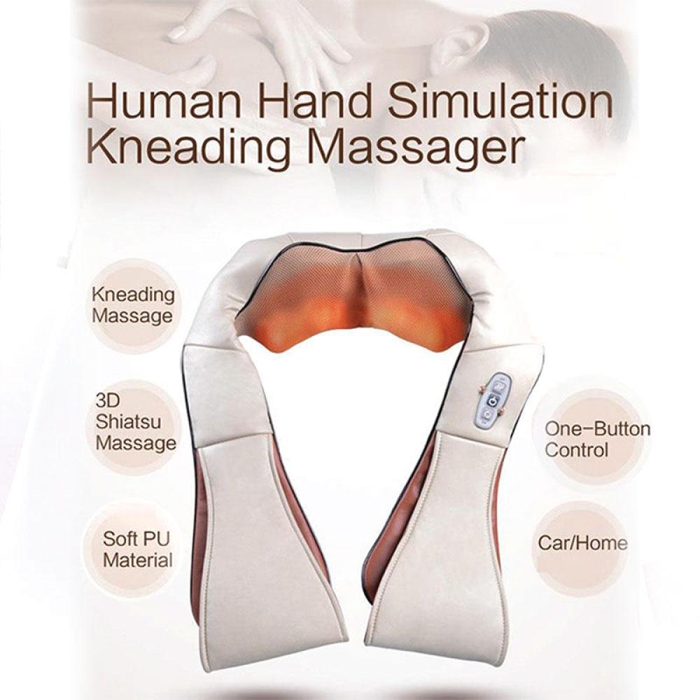 Cervical Massager - Neck Shoulders Back - Heat Knead Shiatsu Massage -