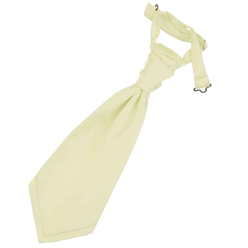 Plain Satin Pre-Tied Ruche Cravat - Boys - Champagne