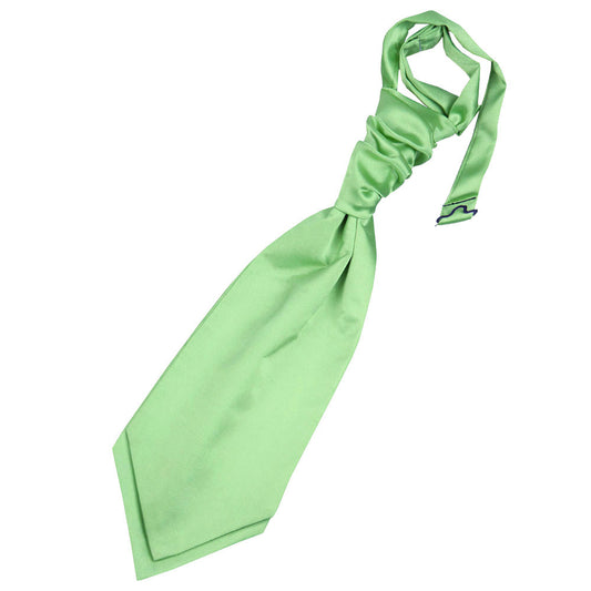 Plain Satin Pre-Tied Ruche Cravat - Boys - Lime Green