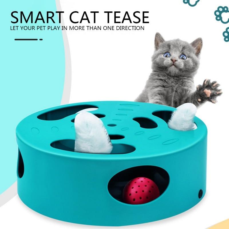 Cat Hunt Toy Chase Mouse USB Charge Interactive Maze Pet Hit Hamster