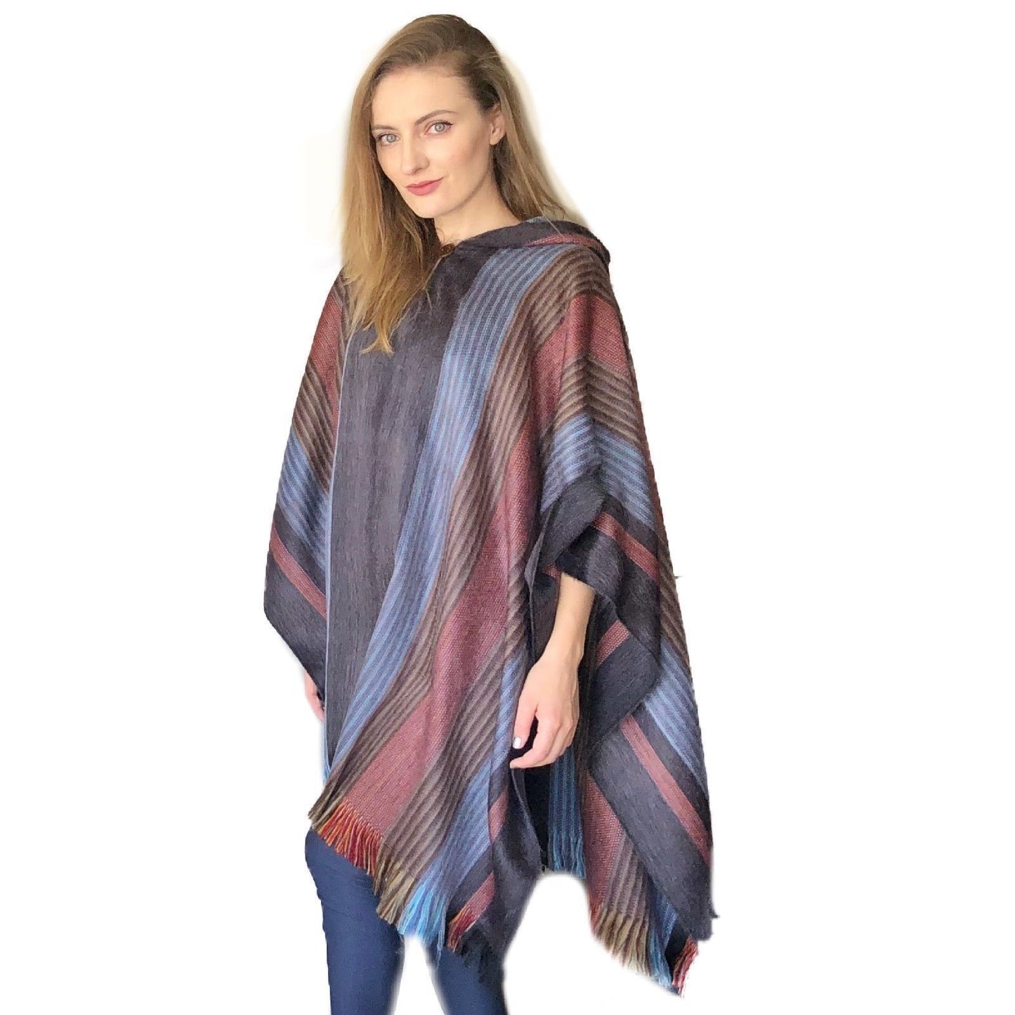 Six Band Alpaca Poncho